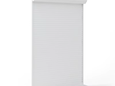 White Roller Curtain with Simple Design for Window Decoration in Home Interior 3d model