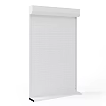 White Roller Curtain with Simple Design for Window Decoration in Home Interior 3d model