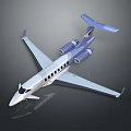 Silver Blue Aerospace Aircraft For Space Exploration With Twin Engines And Aerodynamic Design
