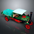 Mack & Sons Wagon Works 1880 Green Model With White Roof And Red Wheels