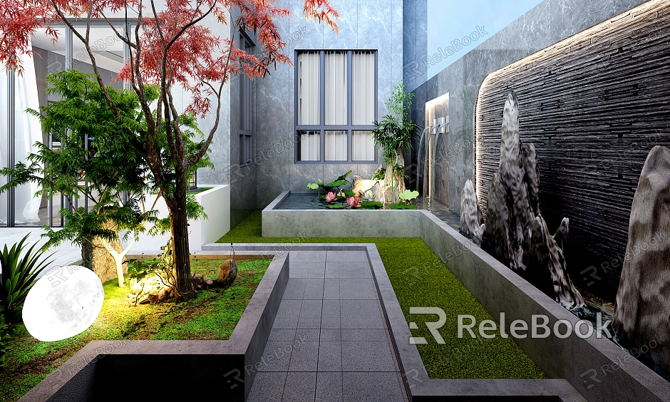 New Chinese-style Home Courtyard model