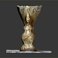 Decorative Home Living Accessory With Intricate Carved Patterns And Brown Base 3d model