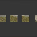 Natural Moss Covered Stone Building Blocks With Cubic And Irregular Shapes
