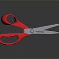 Essential Fiskars Red Handle Household Scissors With Silver Blades For Daily Cutting