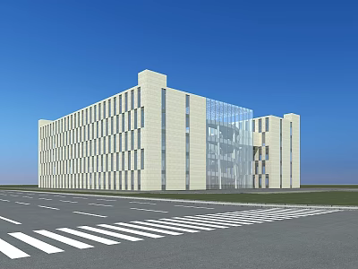 Modern Commercial Building Used Car Market 3d model