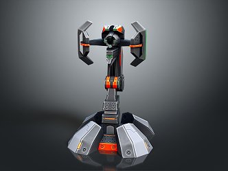 laser tower turret turntable sci-fi tower defense game tower defense sci-fi turret game turret game turret 3d model