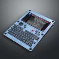Portable Rugged Industrial Computer Featuring Physical Keyboard Red Control Button And LCD Display Screen