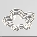 Modern Cloud Star Circular Shaped Ceiling Lights With Soft Lighting Design 3d model