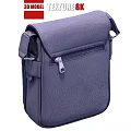 Blue Leather David Jones Shoulder Bags With Zipper Closure And Adjustable Straps