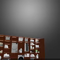 Contemporary Wooden Wardrobe With Interior Lighting Washing Machine Dryer Layered Storage And Hanging Garments