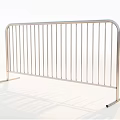Stainless Steel Metal Barrier With Vertical Bars And Sturdy Base For Safety Control