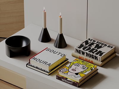 Modern Book Ornaments 3d model