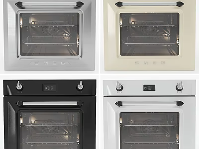 Modern SMEG Kitchen Ovens in Various Colors for Home Kitchen Design 3d model