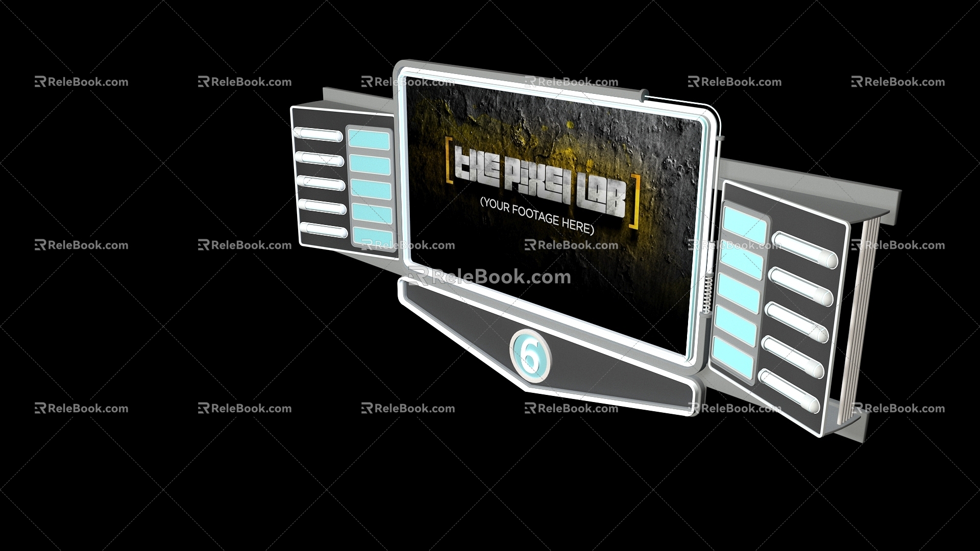 Outdoor advertising display board 3d model