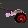 High Performance Automotive Turbocharger With Pink Air Filter And Connecting Piping