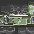 Modern Garden Landscape Design With Circular Water Feature Central Tree And Winding Pathways