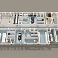 Laboratory Floor Plan Design With Workstations Equipment Areas And Pathways 3d model