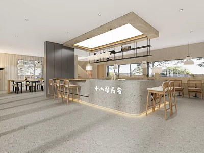 Hotel Lobby Modern Interior Design With Reception Desk Seating Area And Ambient Lighting 3d model