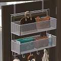 Over The Door Mesh Storage Baskets For Organizing Handbags Wallets And Daily Essentials