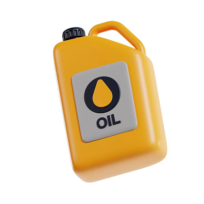 Industrial Equipment Yellow Oil Container With Oil Drop Icon And Label 3d model