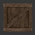 Wooden Storage Crate With Cross Strips For Household Supplies And Decor