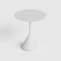 Modern White Bar Counter with Round Top and Conical Base 3d model