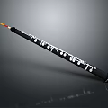 Black Marker Pen As Daily Life Essential With White Markings And Orange Tip