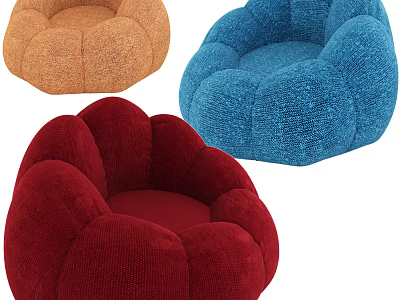 Colorful Soft Bean Bag Chair With Cozy Design And Multiple Color Options 3d model