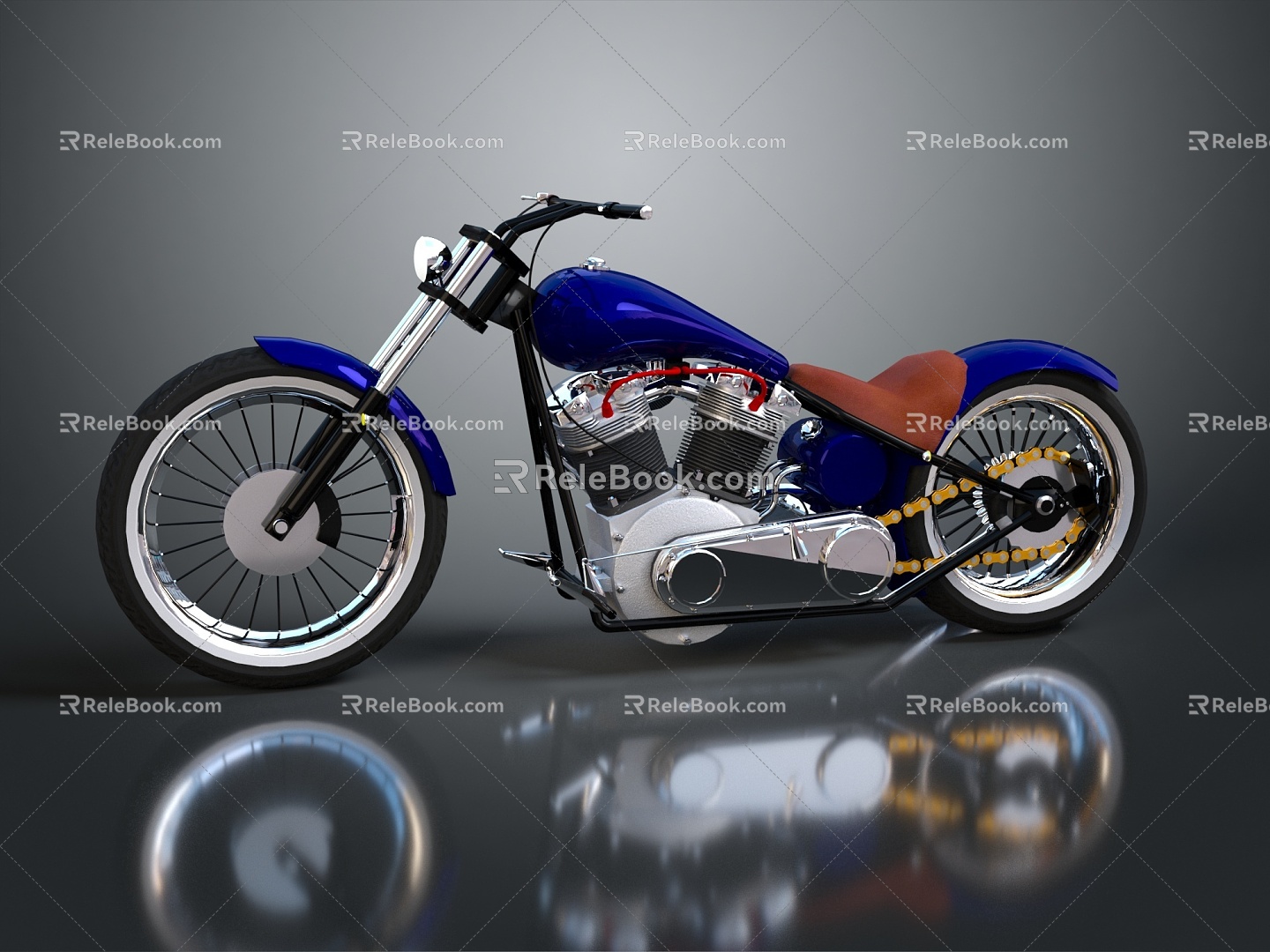 Modern motorcycle two-wheeled motorcycle off-road motorcycle road racing motorcycle 3d model