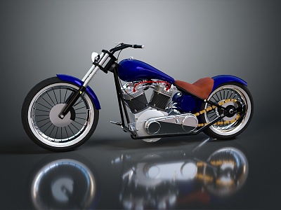 Modern motorcycle two-wheeled motorcycle off-road motorcycle road racing motorcycle 3d model