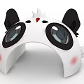 Panda Themed Swing Door Design With White Body Black Ears And Red Nose Details