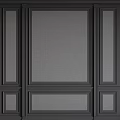 Modern Dark Accent Wall Design With Fabric Panel Insert And Wood Frame Molding 3d model
