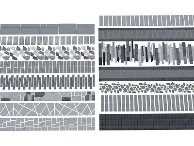 New Chinese Paving Sitches Ting Step 3d model