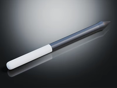 Sleek Daily Life Essential Writing Tool With White Grip And Dark Barrel 3d model