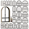 Casement Windows Collection Featuring Various Arch And Rectangular Frame Designs