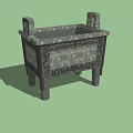 Chinese Ding Bronze Ware Simu Wu Da Fang Ding Household Items Castle 3d model