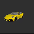 Yellow Convertible Sports Car With Sleek Design And Black Alloy Wheels