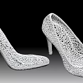 White High Heel Shoes With Intricate Cutout Design For Women's Elegant Footwear