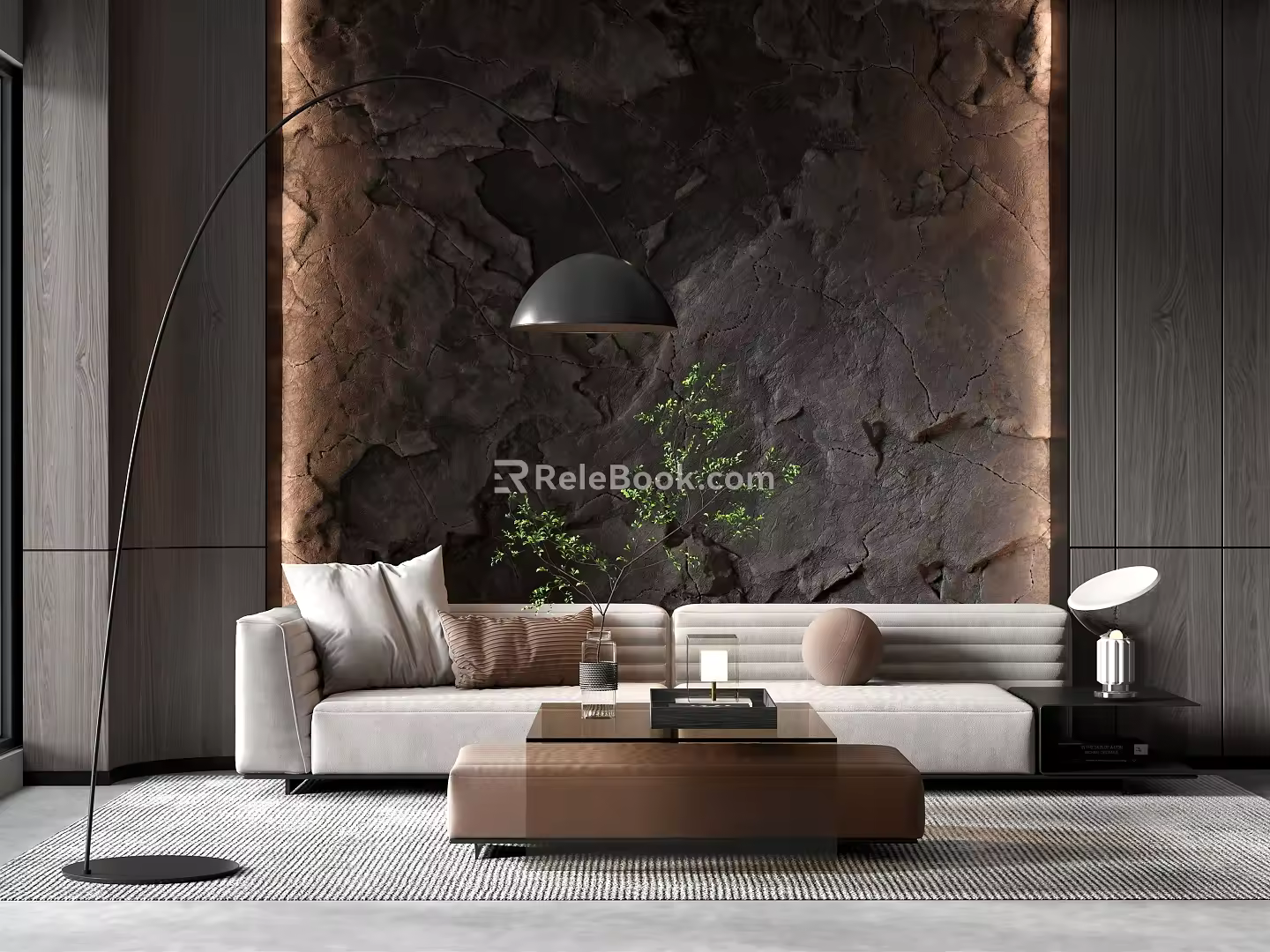 modern double sofa 3d model