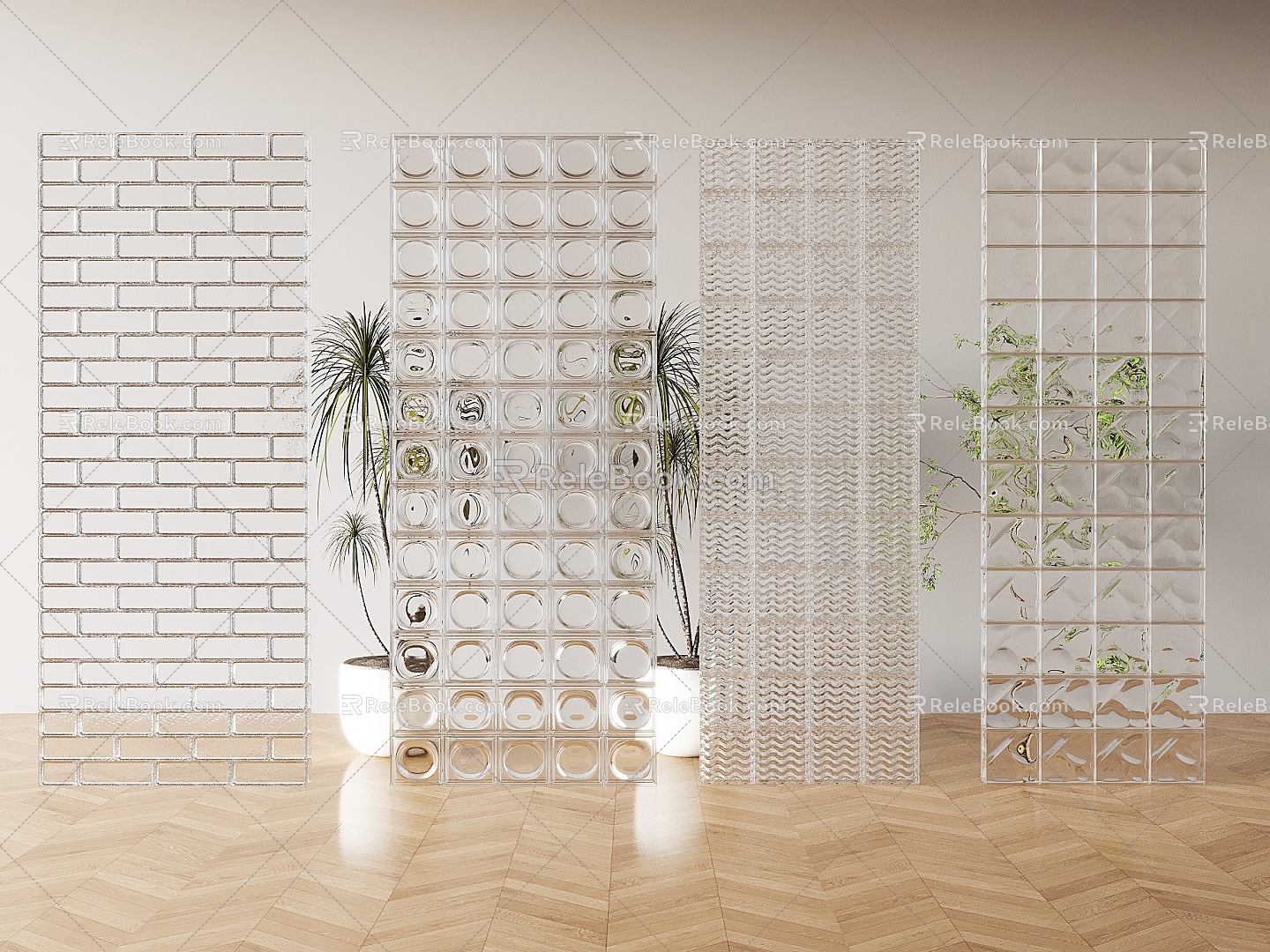 glass brick partition crystal brick glass brick screen art glass brick french glass brick 3d model