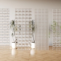 glass brick partition crystal brick glass brick screen art glass brick french glass brick 3d model