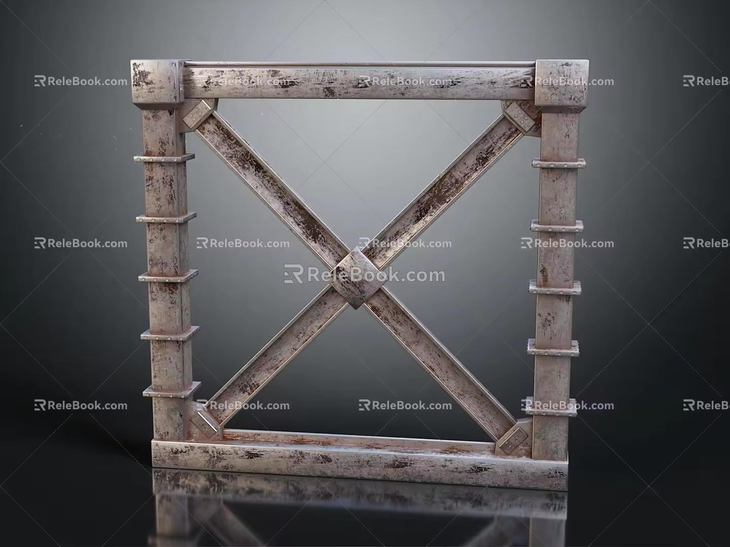 building column building frame steel frame wall rigid structure wall building wall 3d model