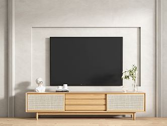 Rattan TV Cabinet 3d model