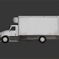 White Commercial Refrigerated Truck With Cab Trailer And Cooling Unit