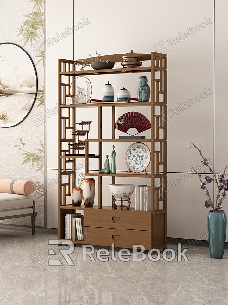 New Chinese Antique Rack model