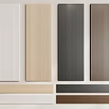 Stylish Modern Wall Panels With Vertical Stripes In White Beige Black And Brown