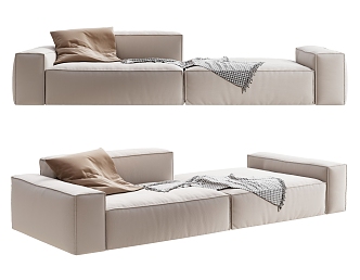 Modern Poliform double sofa 3d model