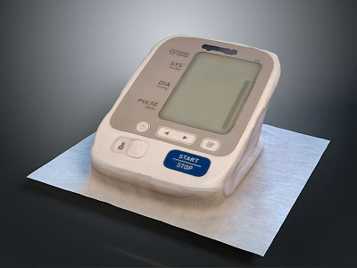 Home Use Electronic Blood Pressure Monitor With Digital Display And Automatic Measurement 3d model
