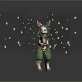 Modern game character animation sheep mammal 3d model