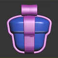 Stylish Blue Gift Box With Pink Bow And Decorative Ribbon For Daily Use